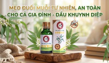 MẸO ĐUỔI MUỖI TỰ NHI&Ecirc;N, AN TO&Agrave;N CHO CẢ GIA Đ&Igrave;NH - DẦU KHUYNH DIỆP