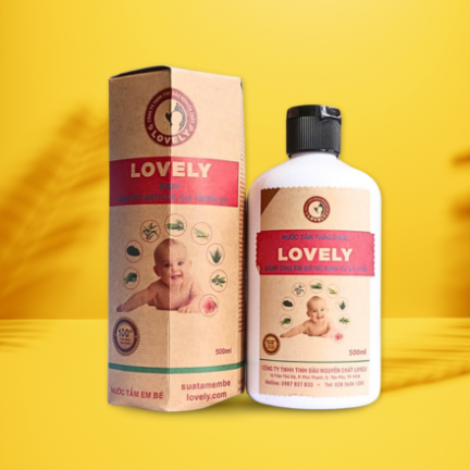NƯỚC TẮM THẢO DƯỢC LOVELY DÀNH CHO TRẺ SƠ SINH 0 - 3 TUỔI (500ML)